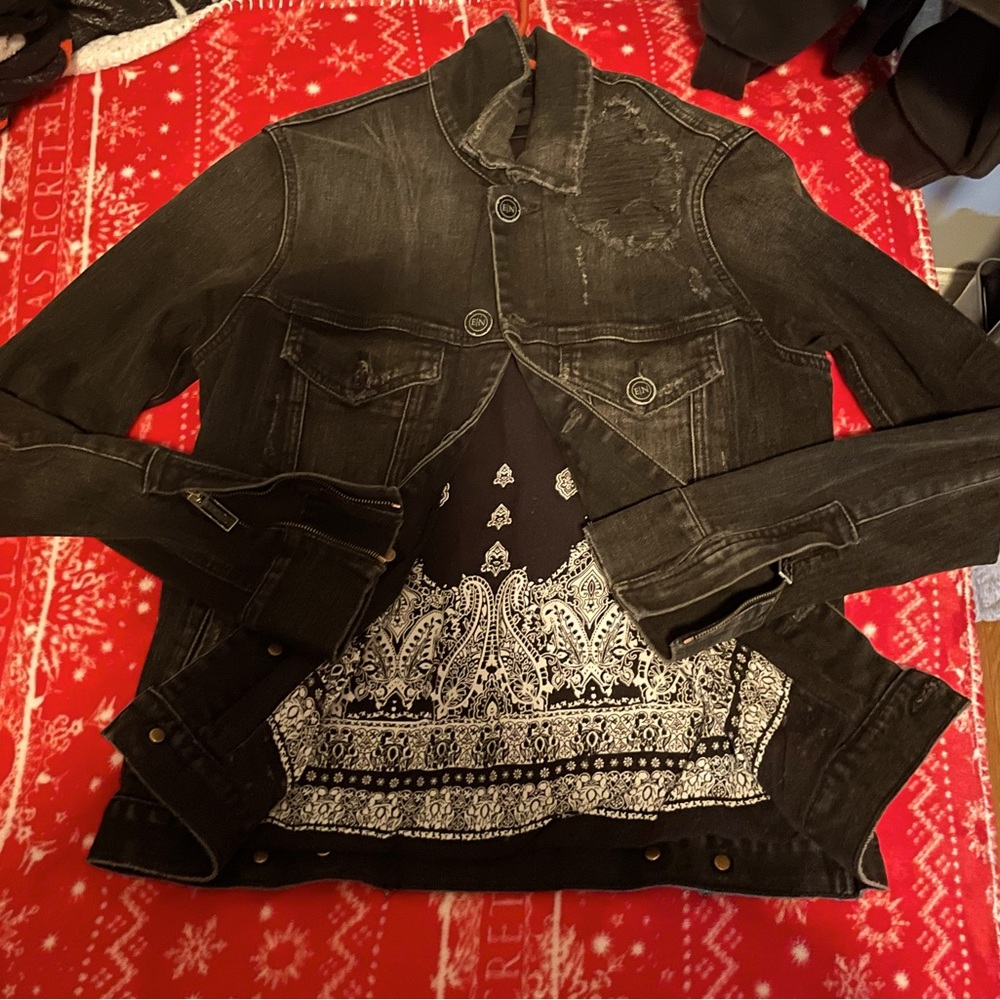 En Noir Black Jean Jacket